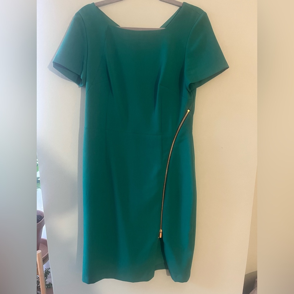 Emerald Green Zip Dress